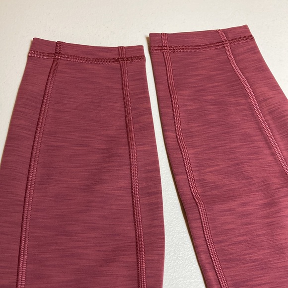 🎈Lululemon Invigorate tights 25” (7/8) Heathered Mulled Wine Red 4 - Picture 14 of 14